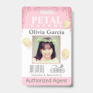 Blume Girl Petal Patrol Abzeichen Ausweis