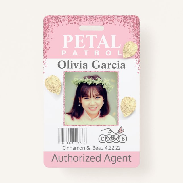 Blume Girl Petal Patrol Abzeichen Ausweis (Vorderseite)