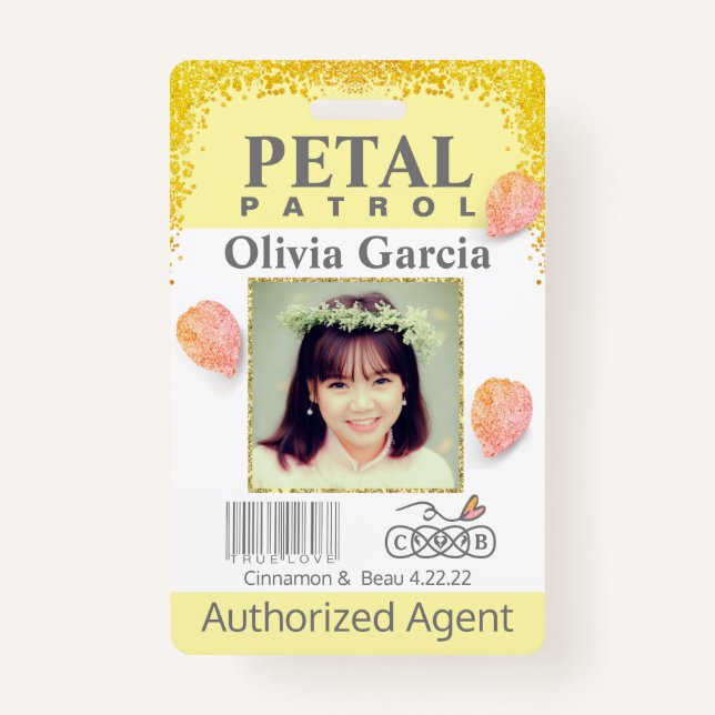 Blume Girl Petal Patrol Abzeichen Ausweis (Vorderseite)