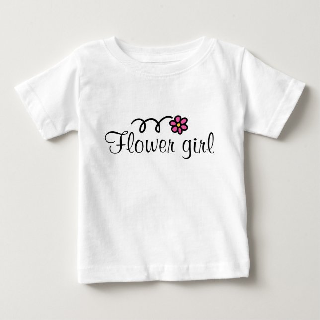 Blume Girl T-Shirt für Kleinkinder mit rosafarbene (Vorderseite)