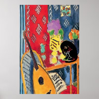 Blume Gitarre und Black Cat Poster