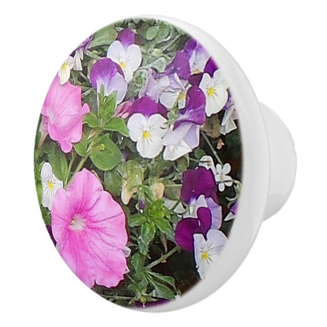 Blume Glasziehermöbel Keramikknauf (Rechts)