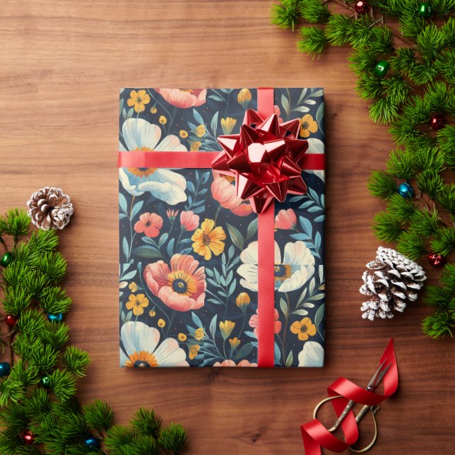 Blume Glossy Geschenkpapier (Feiertagsgeschenk)