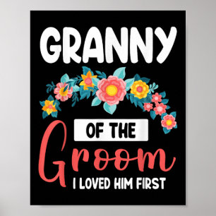 Blume glücklich Hochzeit Granny des Bräutigams, de Poster