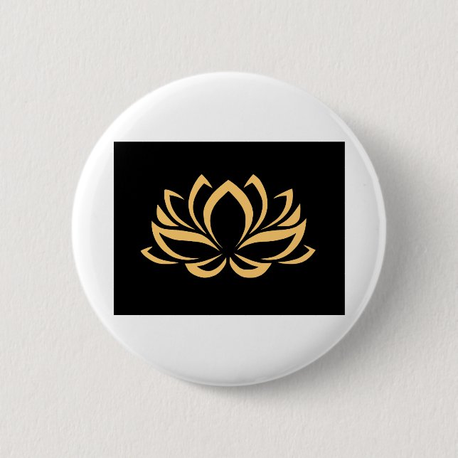 Blume Golden Golden Lotus Button (Vorderseite)