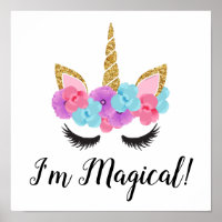 Blume Goldene Magie Einhorn Girls