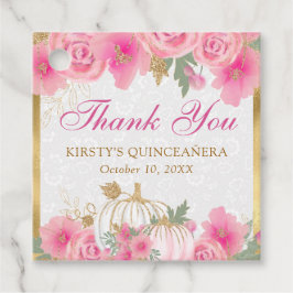 Blume Goldquinceanera Geschenkanhänger
