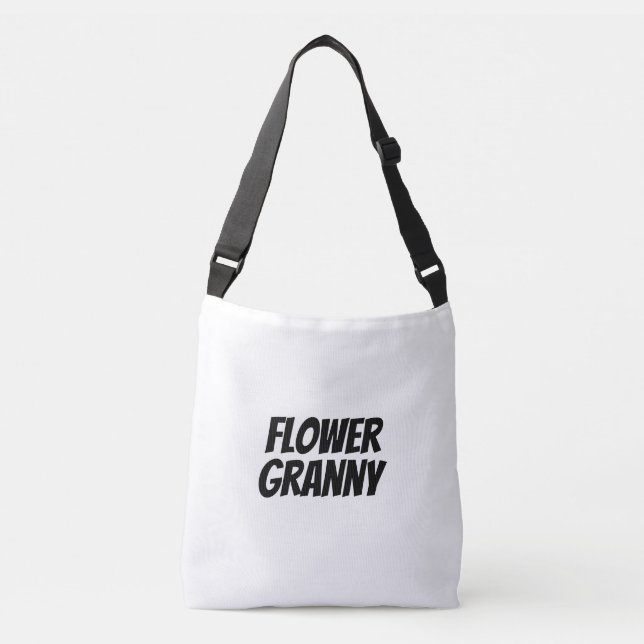 Blume Granny Tragetaschen Mit Langen Trägern (Vorderseite)