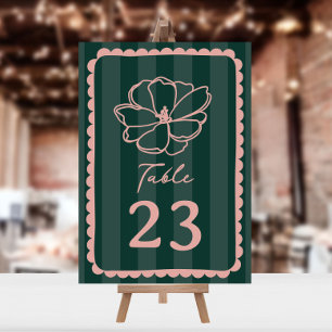 Blume Green Stripe Wedding Einladung