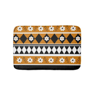 Blume Grenzstreifen Diamond-Boho Blumenmuster Badematte