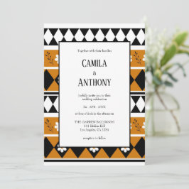 Blume Grenzstreifen Diamond-Boho Blumenmuster Einladung