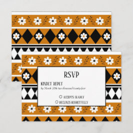Blume Grenzstreifen Diamond-Boho Blumenmuster RSVP Karte