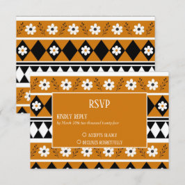 Blume Grenzstreifen Diamond-Boho Blumenmuster RSVP Karte