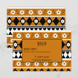 Blume Grenzstreifen Diamond-Boho Blumenmuster RSVP Karte