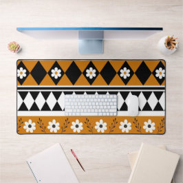 Blume Grenzstreifen Diamond-Boho Blumenmuster Schreibtischunterlage