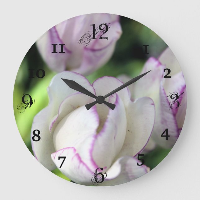 Blume Große Wanduhr (Vorderseite)