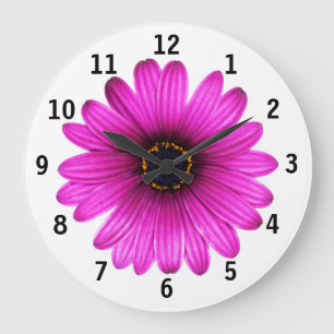 Blume Große Wanduhr