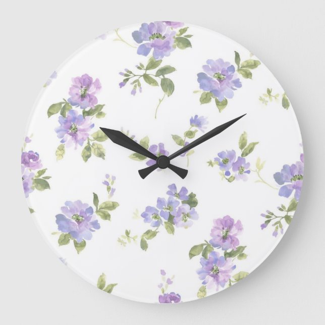 Blume Große Wanduhr (Vorderseite)