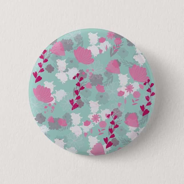 Blume grün button (Vorderseite)