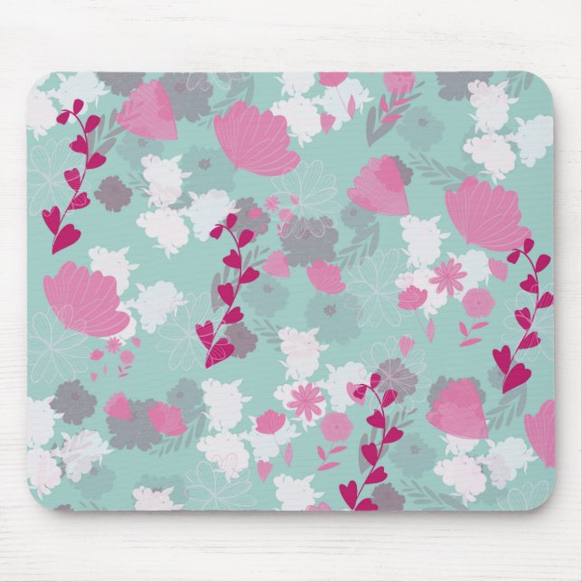 Blume grün mousepad (Vorne)