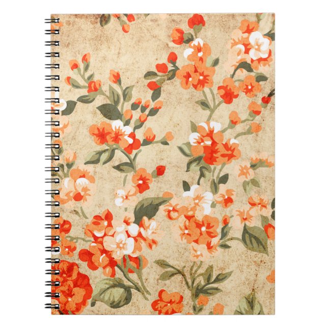 Blume Grunge Art Notizblock (Vorderseite)