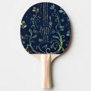 Blume Guitar Art - Romantische Melodie Tischtennis Schläger