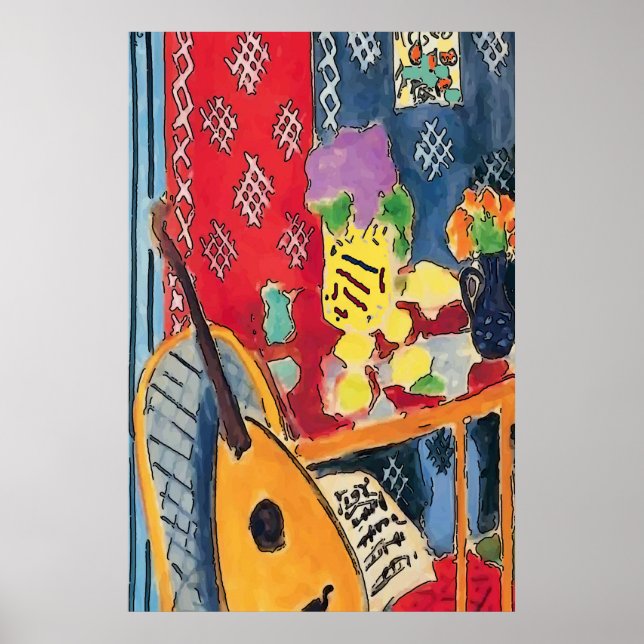 Blume Guitar & Coffee Cup Poster (Vorne)