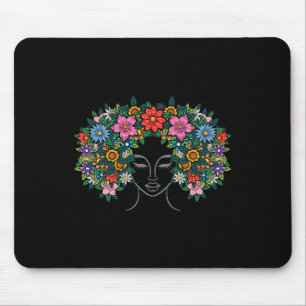 Blume Hair Afro Girl Black History Juneteen Mousepad
