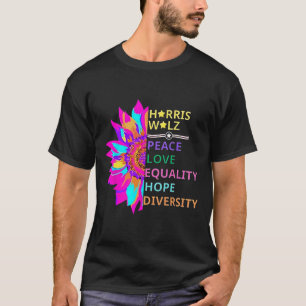Blume Harris Wheimer 2024 Peace Liebe Equality Hop T-Shirt