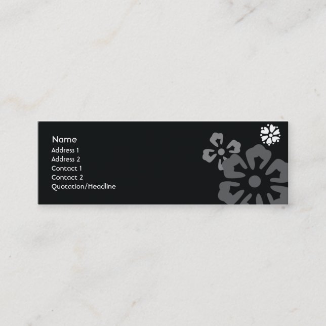 Blume - Haut Mini Visitenkarte (Vorderseite)