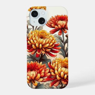Blume Herbst Chrysanthemum iPhone 15 Hülle