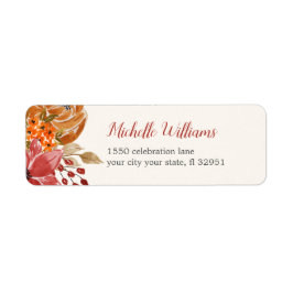 Blume Herbst Elegantes Rustikales Label