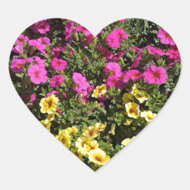 Blume Herz-Aufkleber