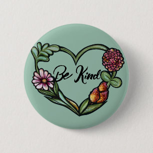 Blume Herz Button