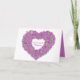 Blume Herz lila Tuilp Art Nonna Muttertag Karte