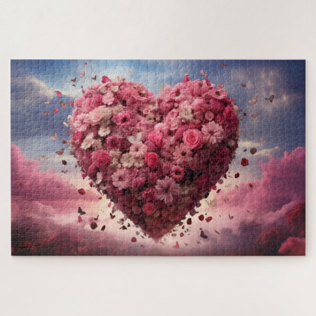 Blume Herz und Schmetterling (Horizontal)