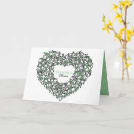 Blume Herzbukett Tuilp inked Art Muttertag Karte