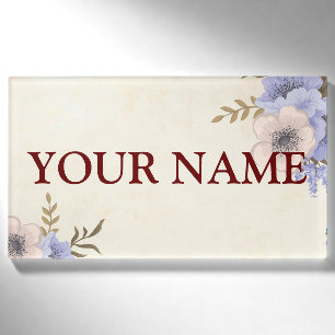 Blume-Hintergrund - Individualisieren Sie Ihre eig Namenschild