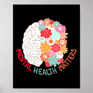 Blume Hirn Selbstmordgedanken und Prävention Poster