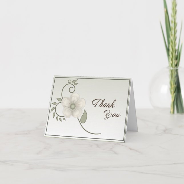 Blume Hochzeit Dankeschön-Karte Dankeskarte (Vorderseite)
