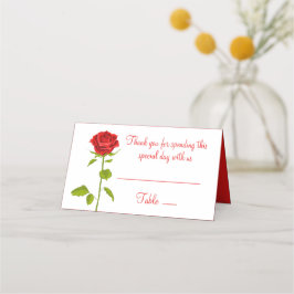 Blume Hochzeit der Rote Rose Florenz Rose Botanisc Platzkarte