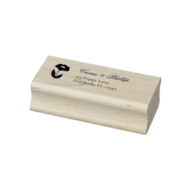 Blume Hochzeit Einladung Rücksendeadresse Briefmar Gummistempel (Stempel)