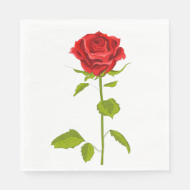 Blume Hochzeit mit floraler Rote Rose, Brautparty Serviette