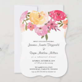 Blume Hochzeit Probe Dinner Einladung