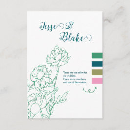 Blume Hochzeit von Roten  Begleitkarte