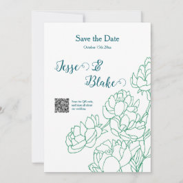 Blume Hochzeit von Roten  Einladung