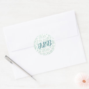 Blume Hochzeit von Roten  Runder Aufkleber