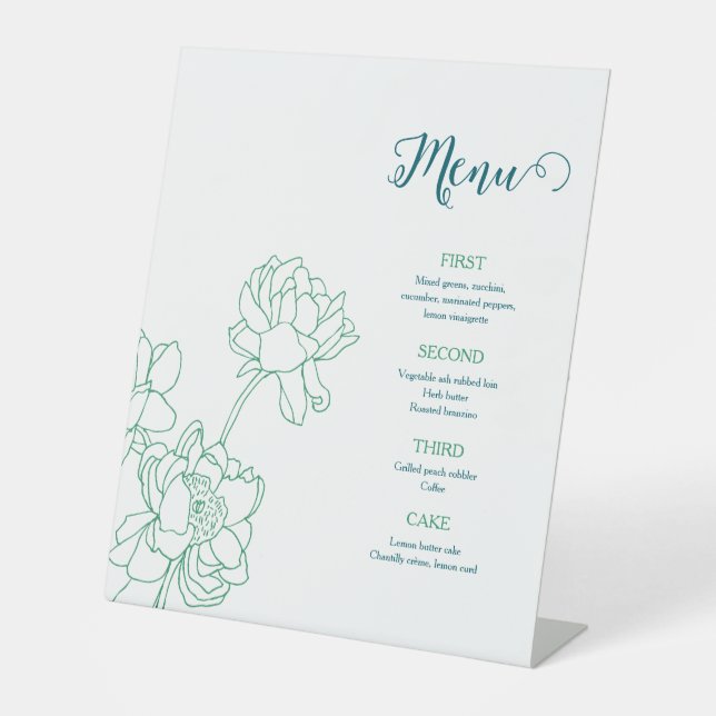 Blume Hochzeit von Roten  Sockelschild (Vorderseite)