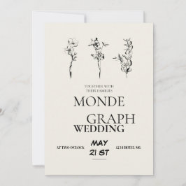 Blume Hochzeiten Kunst Einladung