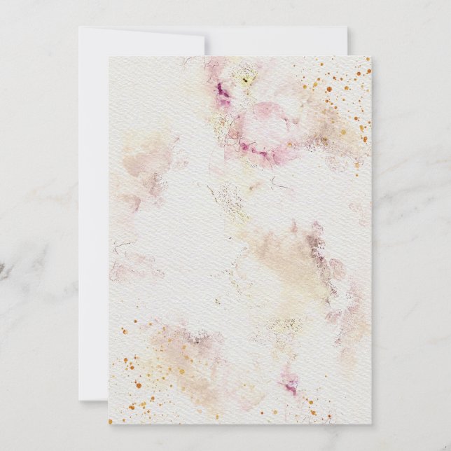 Blume Hochzeitsfeiern Einladung zum Aquarellpapier (Vorderseite)
